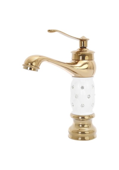 Fleko Gold Taşlı Lavabo Bataryası