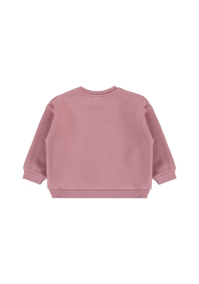 Civil Girls Tavşan Nakışlı 2-5 Yaş Sweatshirt - Pembe Açık Gül Kurusu