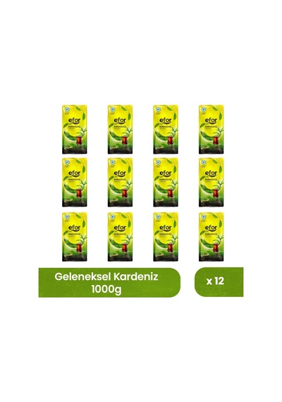 Efor Geleneksel Karadeniz Çayı 1 Kg X 12 Adet