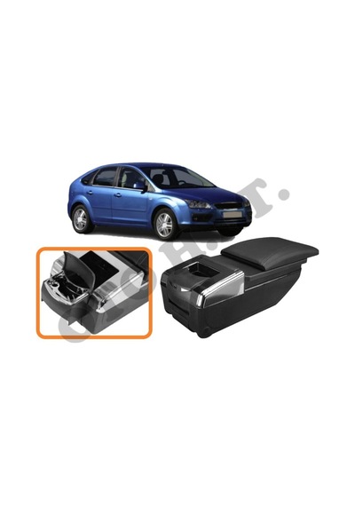 Ford Focus 2 Uyumlu Bardaklıklı Lüks Kol Dayama Kolçak Siyah İthal.