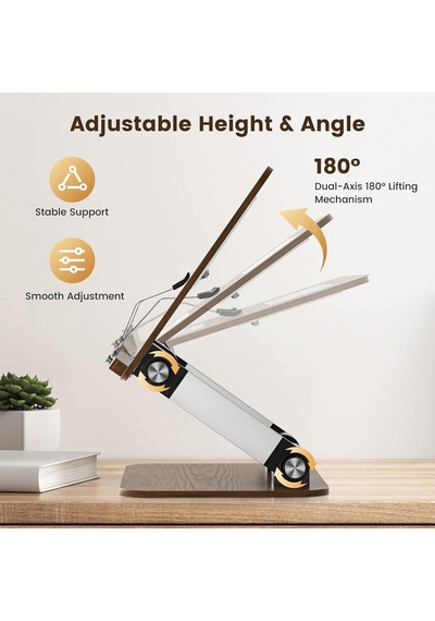 Tablet Ve Kitap Okuma Standı Açısı Ayarlanabilir Katlanabilir Masaüstü Tutucu, Ergonomik Tasarım, Sağlam Alüminyum Alaşım, Ev Ve Ofis Kullanımı İçin Evrensel Tablet Desteği Wg58