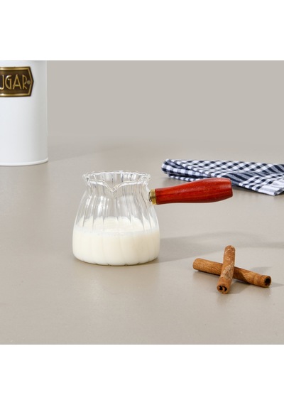 Kitchen Borosilikat Cam Cezve - Şeffaf - 305 Ml Çok Renkli