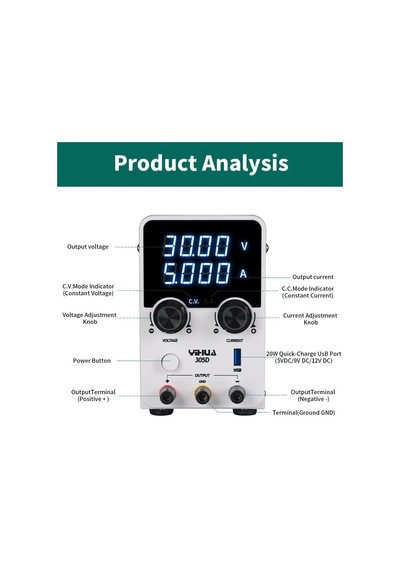 Wellhise Yihua 305d Dc 30volt 5amper Güç Kaynağı