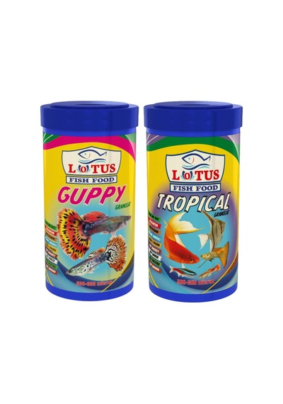 Guppy 250 Ml + Tropical 250 Ml Balık Yemi
