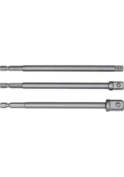 6534 Uzun Bits Saplı Lokma Adaptör Seti 150 Mm 1/4" - 3/8" - 1/2"