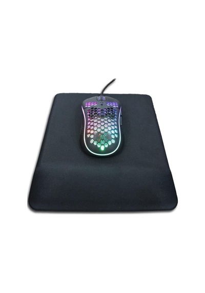 Ergonomik Kare Siyah Mouse Pad, Kaymaz Taban, Suya Dayanıklı