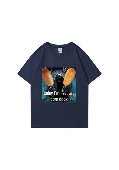 Flood Of Style Retro İskelet Meme Grafik T-shirt Erkek Kadın Vintage Artı Boyutu Üstleri Saf Pamuk Kısa Koll Lacivert