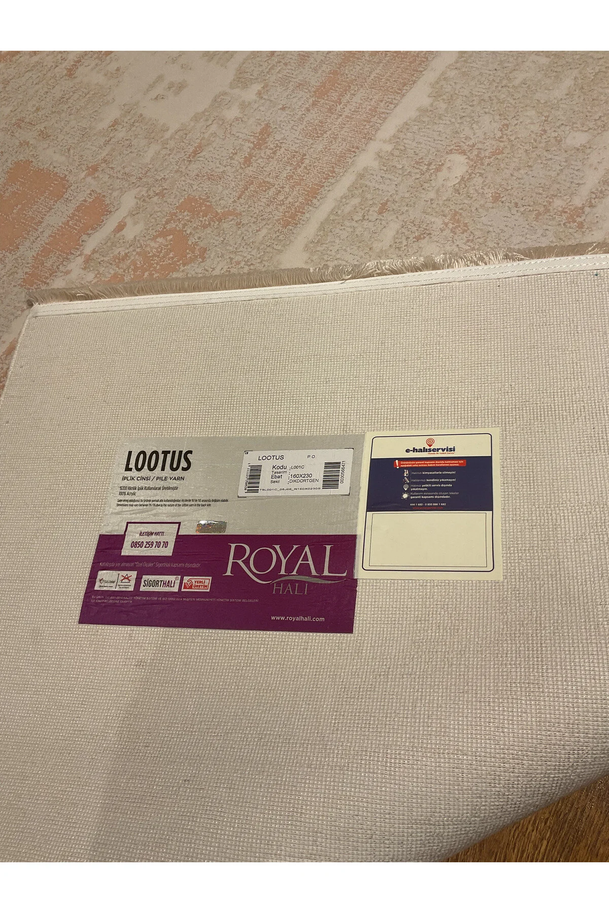 Lootus Lo01c Krem-tozpembe Halı