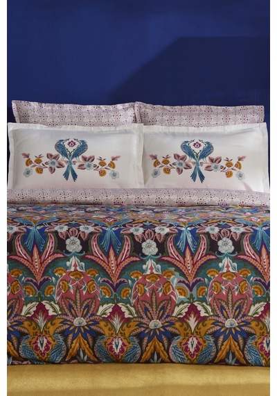 Karaca Home Marsey Çift Kişilik Saten Nevresim Takımı Multicolor