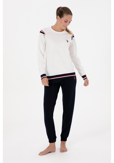 U.s. Polo Assn. Kadın Ekru Pijama Takım 50318818-vr019 Ecru