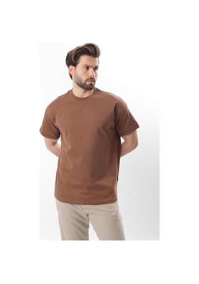 Madmext Kahverengi Bisiklet Yaka Çoban Dikişli Overfit Erkek T-shirt E7103 Kahverengi Madmext Kahverengi Bisiklet Yaka Çoban Dikişli Overfit Erkek T-shirt E7103 Kahverengi