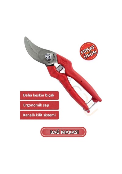 1. Sınıf Çelik Bağ Budama Makası, Profesyonel Bahçe Makası