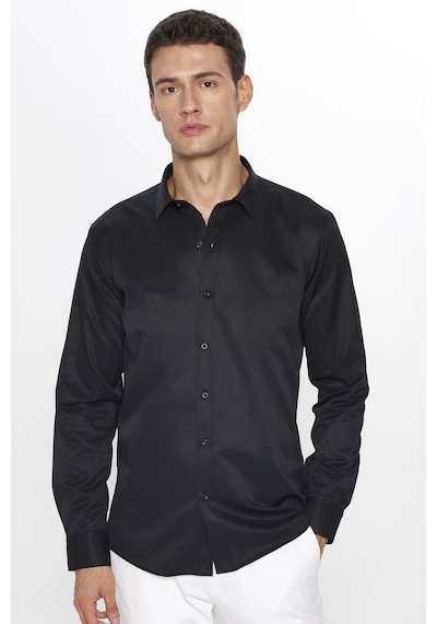Tudors Erkek Modern Slim Fit Dar Kesim Uzun Kollu Pamuklu Kolay Ütü Armürlü Siyah Gömlek-31494-siyah Siyah Tudors Erkek Modern Slim Fit Dar Kesim Uzun Kollu Pamuklu Kolay Ütü Armürlü Siyah Gömlek-31494-siyah Siyah