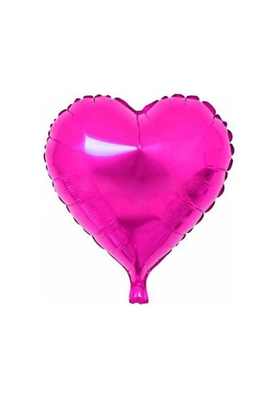 Kalp Folyo Balon 45 CM Fuşya