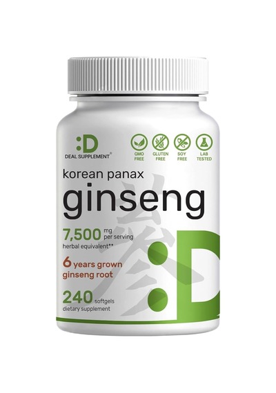 Deal Supplement Korean Red Panax Ginseng Root Extract 7,500mg Per