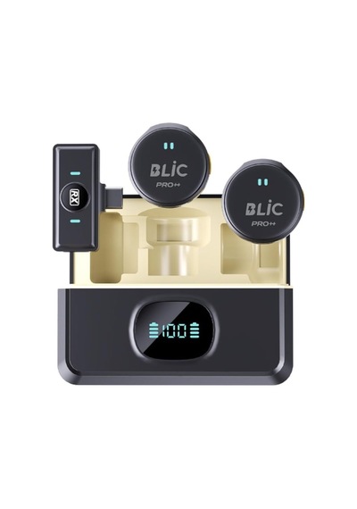 Bwc-04 2.4g Dijital Ekranlı İkili Kablosuz Yaka Mikrofonu - Type-c Alıcılı & Şarj Kutulu Yayıncı Mikrofon Seti