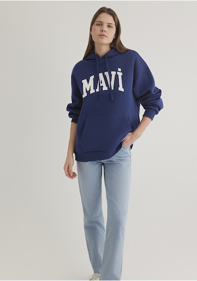 Mavi - Mavi Logo Baskılı Mavi Sweatshirt 1600361-70722