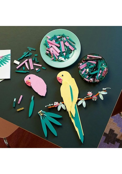 LEGO® Art Fauna Koleksiyonu – Macaw Papağanları 31211 Yetişkinler için Dekoratif ve Sergilenebilir Model Yapım Seti - 644 Parça