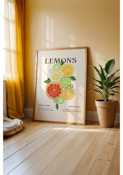Ahşap Lezzet Harmanı Ahşap Çerçeveli Poster Tablo 183