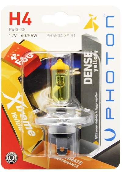 Photon H4 Xtreme Yellow Blister Limon Sarısı Far Ampulü 2 Adet