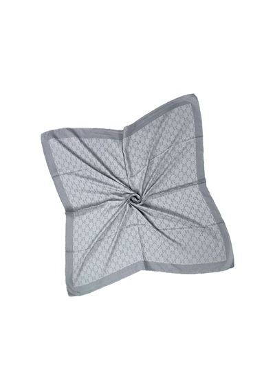 Mim Eşarp Işıl İpek - G Desen Siena Eşarp 100x100 Cm Gri