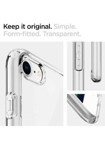 Apple Uyumlu iPhone Se 2022 Kılıf Şeffaf Silikon Hibrit Case Kapak Renksiz