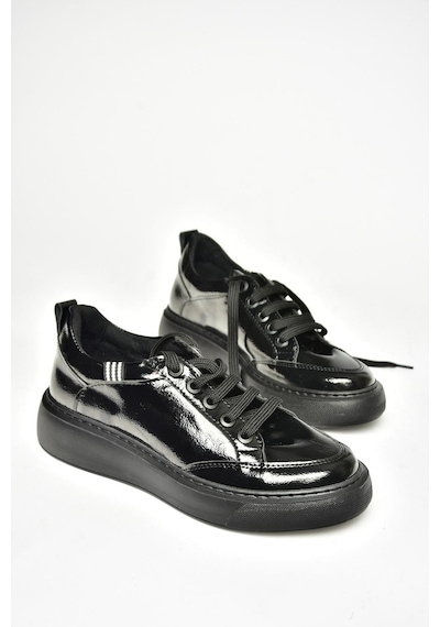 Fox Shoes S274048408 Siyah Rugan Kadın Spor Ayakkabı Sneakers Siyah