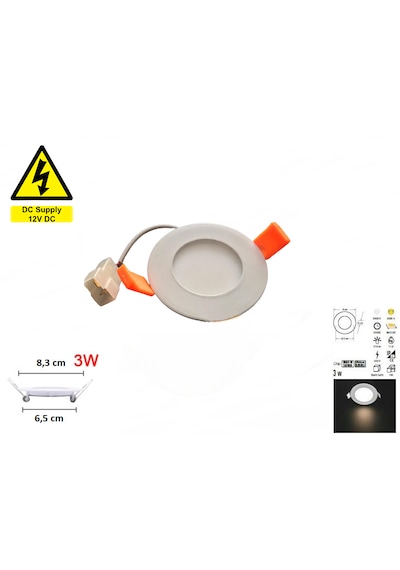 12 Volt 3 W Led Spot Lamba
