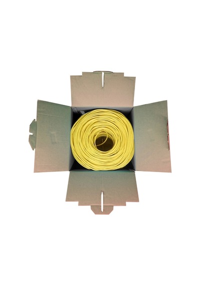 Powergate Cat6-box-yl, 23awg, 0,57mm, Utp, Cat6 Kablo, 305m, Sarı
