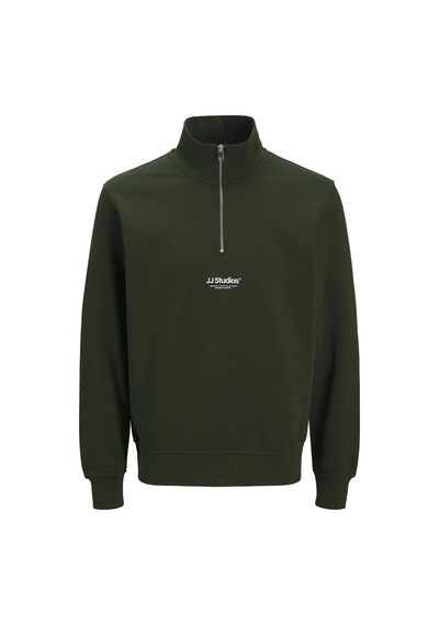 Jack & Jones Erkek Sweat 12278793 Koyu Yeşil Koyu Yeşil