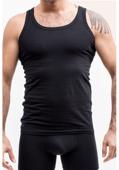 The Don Organic Blended Erkek Atlet Siyah Singlet
