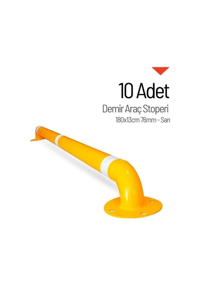 10'lu Set 180x13 Cm Demir Otopark Stoperi-683