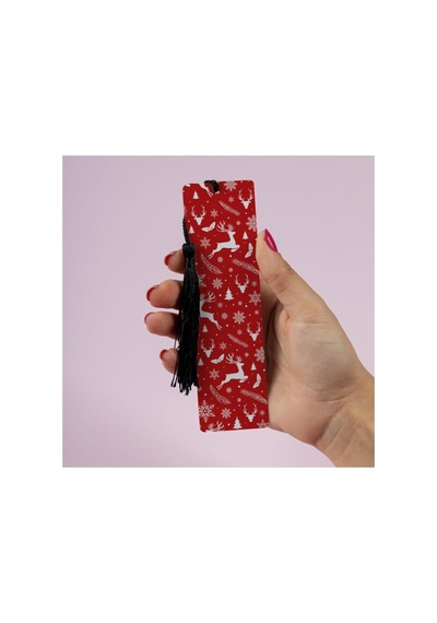 Lexroo Yılbaşı Temalı Kitap Ayracı 13.5 Cm X 4 Cm Metal Malzeme