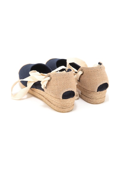 Star Tombis Gerçek Elişi Hasır Jüt Bileğe Bağlı Ipli Günlük Kadın Espadril Handmade Lacivert