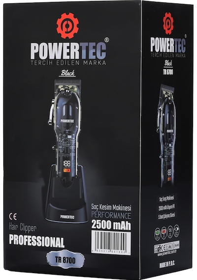 Powertec TR-8700 Saç Sakal Tıraş Makinesi (Black)
