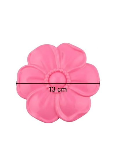Pembe Çiçek Tasarımlı 2 Katlı Çocuk Makyaj Seti Pembe Sevimli Kutu Tasarımlı Makyaj Seti