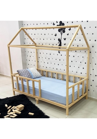 Markaawm Montessori Yatak Doğal Çam Ahşap Karyola Melis