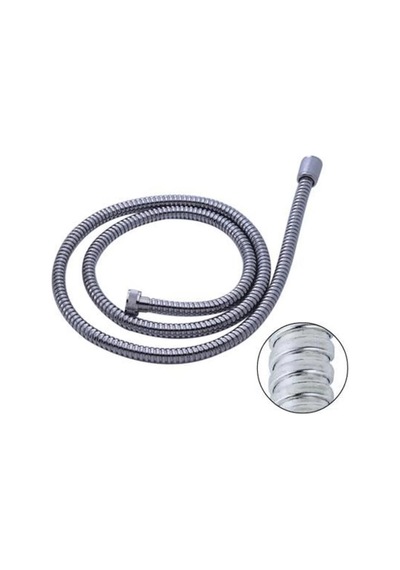 Kopmaz Kırılmaz Spiral Banyo Duş Hortumu 150 Cm. Açık Gri