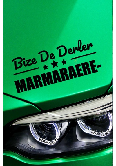 Tekirdağ Marmaraereğlisi Siyah Araba Etiketi Tekirdağ Bize De Derler Marmaraereğlili 40x15 Cm Otomobil Sticker 40 CM - Siyah