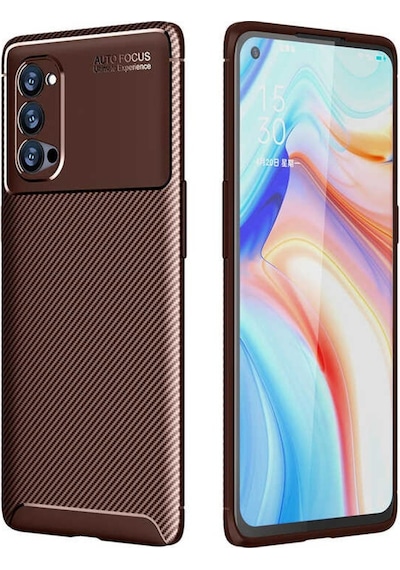 Oppo Reno 4 Pro 5G Kılıf Zore Negro Silikon Kapak-Kahverengi