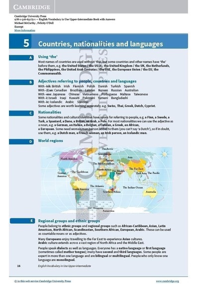 English Vocabulary İn Use Upper-ıntermediate Book With Answers: Vocabulary Reference And Practice