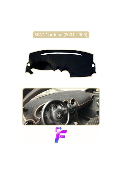 Seat Cordoba 2001-2008 Uyumlu Torpido Örtüsü Yansıma Önleyici Tam Koruma Hızlı Montaj K7