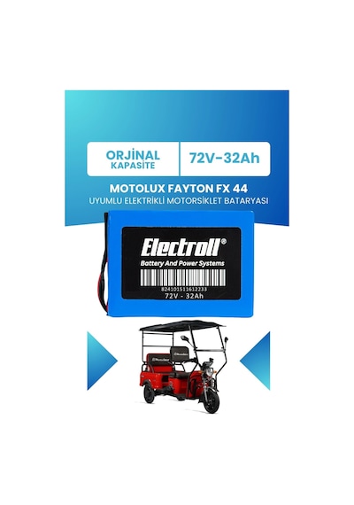 Motolux Fayton Fx 44 Uyumlu Batarya Lifepo4 72v 32ah Elektrikli Motorsiklet Bataryası