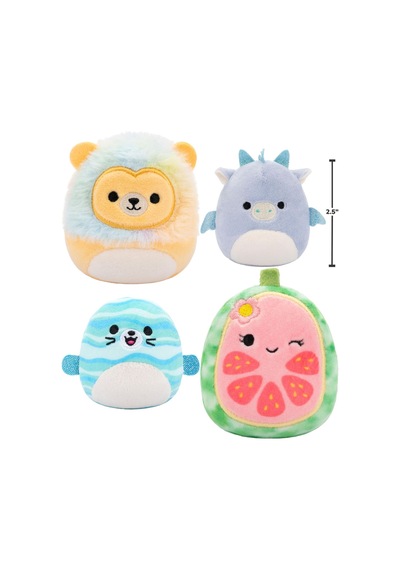 Micromallows Squishmallows Mini Yumuşak Peluş Oyuncak 6 Lı Figür Seti - 6 Cm - Model - 2 Çok Renkli