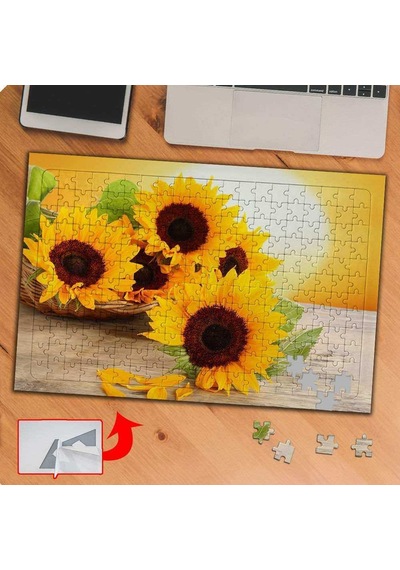 Güzel Sarı Ay Çiçeği Bitki 240 Parça Puzzle Yapboz-ks70234