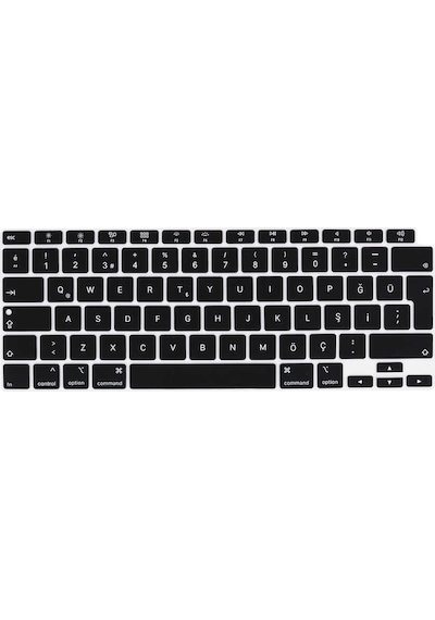 Apple Uyumlu MacBook 13.3’ Air 2020 A2337 Zore Klavye Koruyucu Silikon Ped Siyah