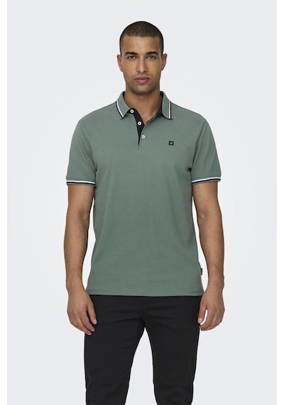 Only & Sons Erkek Polo Yaka T Shirt 22024827 Koyu Yeşil Koyu Yeşil