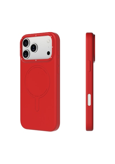İphone 17 Pro Max Uyumlu Kılıf M-safe Şarj Özellikli Youngkit Morandi Serisi Kapak Kırmızı