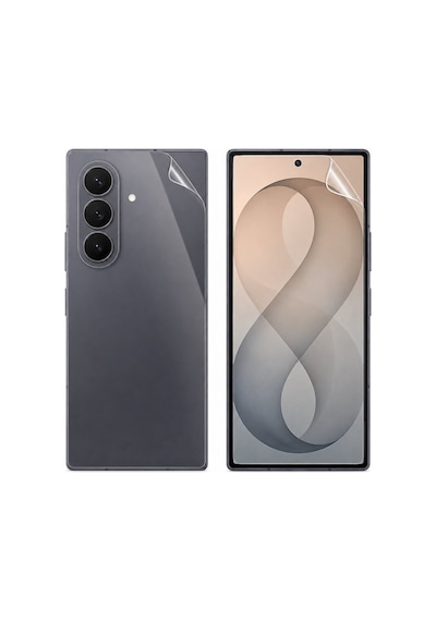 Samsung Samsung Galaxy Z Fold 8 Ultra Uyumlu 2 Ön 1 Arka Body Şeffaf Ultra Koruyucu Nano Jelatin 41189984