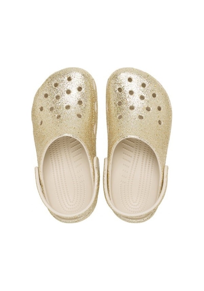 Crocs Klasik Kalın Simli Çocuk Terlik Bej